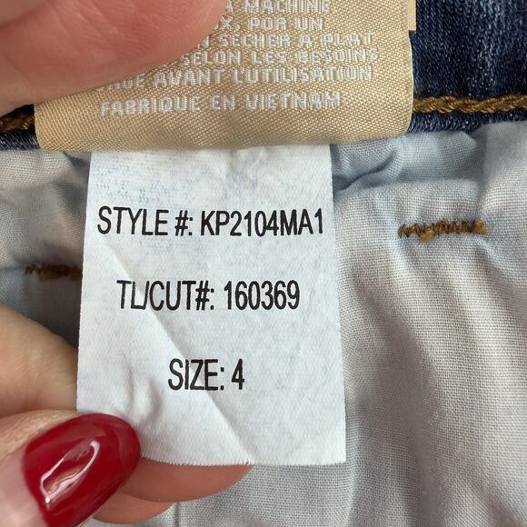 Kut From the Kloth Sz 4 Denim Jeans Kelsey High Rise Ankle Flare Wide Hem - Picture 11 of 16